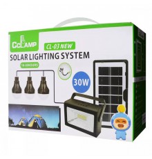 Зарядная станция с солнечной панелью, комплект освещения CL-03 Solar Lighting System 30w (16)