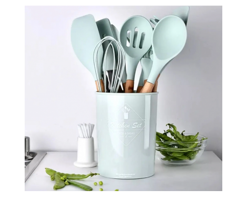 Набор кухонных принадлежностей 12 предметов Kitchen Set (черный, красный, розовый, фиол) (24)