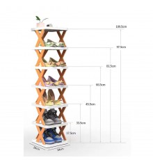 Пластиковая полка-трансформер для обуви SHOE RACK на 5 секций (20)