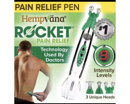 Массажер ручка с 3 головками для терапии Pain Relief Pen