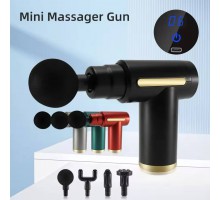 Портативный ручной массажер Mini Massager Gun со встроенным экраном (30)