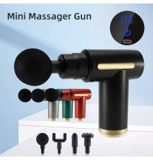 Портативный ручной массажер Mini Massager Gun со встроенным экраном (30)