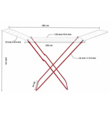 Напольная сушилка для белья 180x50см (10)