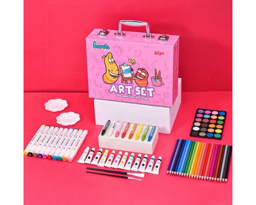 Цветные карандаши для рисования (Розовый) Art Set, 82pc (10)