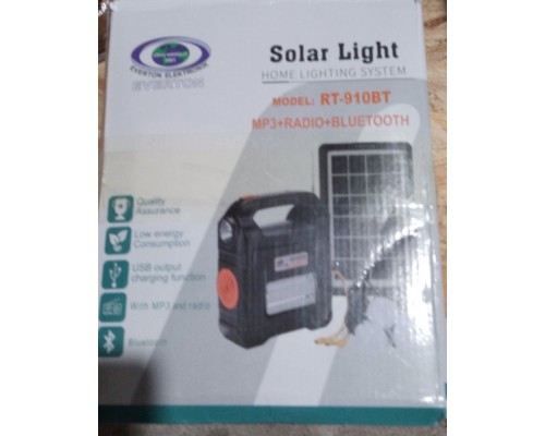 Фонарь RT-910BT Solar Light MP3+RADIO+BLUETOOTH