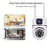 Камера видеонаблюдения Dual Lens E10 с WIFI и поворотом на 360 градусов (50)