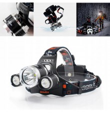 Налобный фонарь 300-T6 High Power Headlamp с 2 аккумуляторами (100)