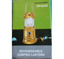 Фонарь для кемпинга WILSON+5800T Reargeable camping lantern 1W+6LED (72)