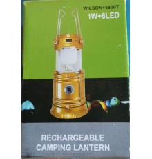 Фонарь для кемпинга WILSON+5800T Reargeable camping lantern 1W+6LED (72)