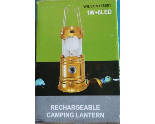 Фонарь для кемпинга WILSON+5800T Reargeable camping lantern 1W+6LED (72)