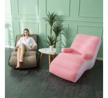 Надувной диван с подлокотником, домашнее складное кресло Inflatable Sofa, 80x140x85 (10)