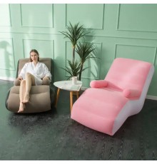 Надувной диван с подлокотником, домашнее складное кресло Inflatable Sofa, 80x140x85 (10)