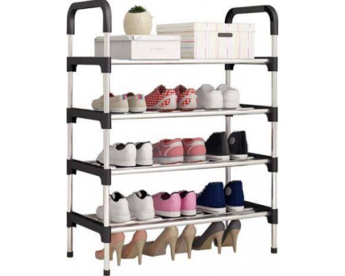 Полка для обуви Shoe Rack на 4 яруса, черный цвет (20)