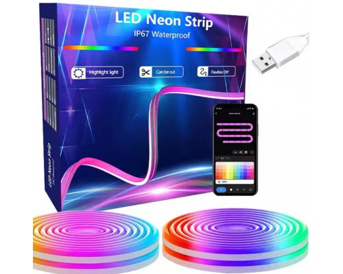 Гибкий неоновый RGB шнур Neon Strip (40)