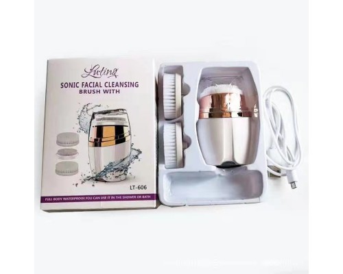 Щетка для лица Soniс Facial Cleansing Brush LT-606 с насадками (100)