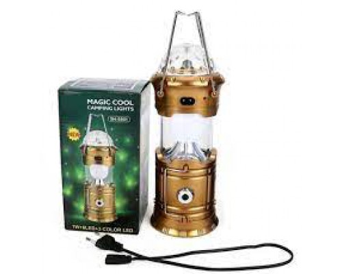 Фонарь кемпинговый XF-5801 Magic cool раздвижной с USB и дискошаром и 6LED+1W+3COL XF-5801