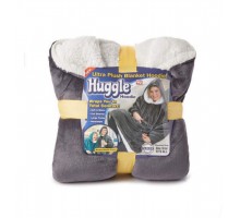 Плед-толстовка с капюшоном Huggle Hoodie-2 (серый, фиолетовый, розовый) (40)