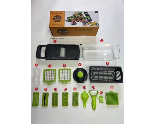 Многофункциональная овощерезка 14 в 1 Veggie Slicer (32)