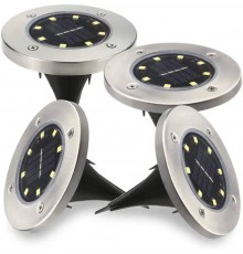 Универсальный светильник на солнечной батарее для дома и сада Disk Lights, 4шт (30)